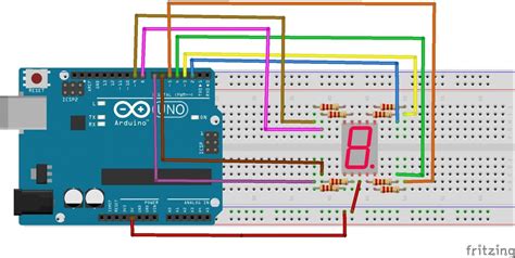 Interfacing Common Anode 7 seven segment display .